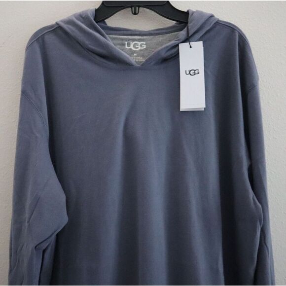 UGG 1133430 Men's Sz Medium Cyclone Blue Zachery Hooded Long Sleeve T-Shirt - Picture 4 of 10